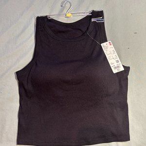 Uniqlo Ribbed Tank Built-in-bra | Women’s Size XL | Black